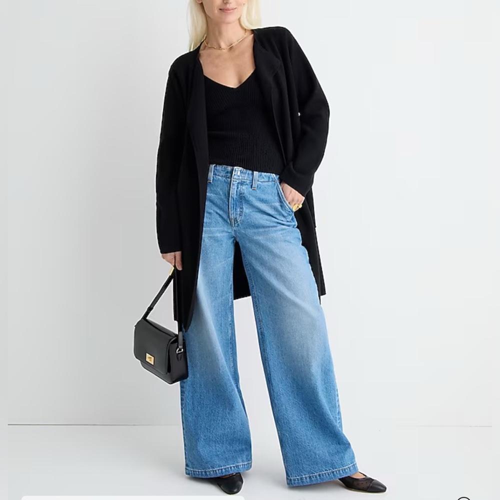 J. Crew Juliette Collarless Sweater Blazer